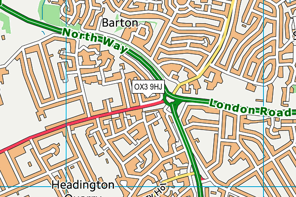 OX3 9HJ map - OS VectorMap District (Ordnance Survey)