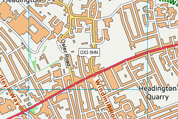 OX3 9HN map - OS VectorMap District (Ordnance Survey)