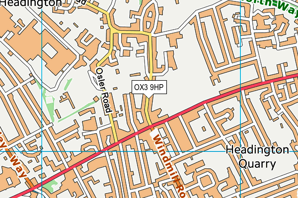 OX3 9HP map - OS VectorMap District (Ordnance Survey)