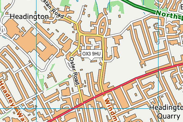 OX3 9HU map - OS VectorMap District (Ordnance Survey)