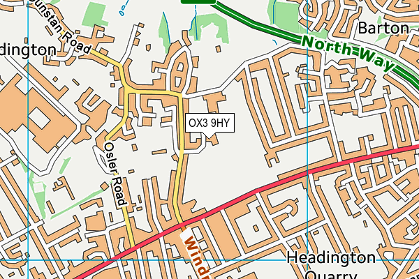 OX3 9HY map - OS VectorMap District (Ordnance Survey)