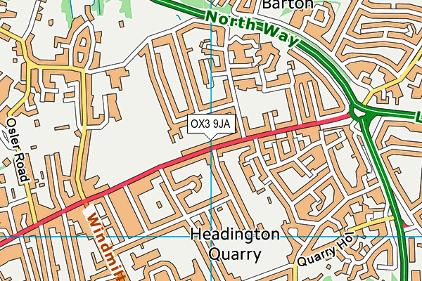 OX3 9JA map - OS VectorMap District (Ordnance Survey)