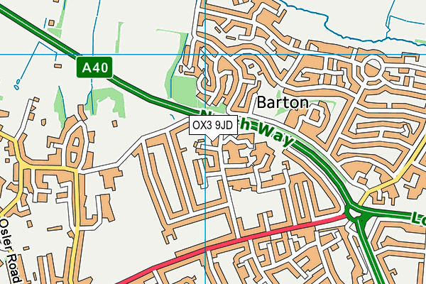 OX3 9JD map - OS VectorMap District (Ordnance Survey)