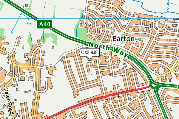 OX3 9JF map - OS VectorMap District (Ordnance Survey)