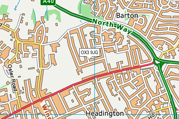 OX3 9JG map - OS VectorMap District (Ordnance Survey)