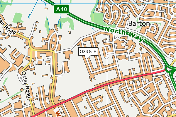 OX3 9JH map - OS VectorMap District (Ordnance Survey)