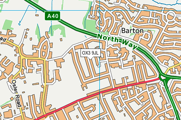 OX3 9JL map - OS VectorMap District (Ordnance Survey)