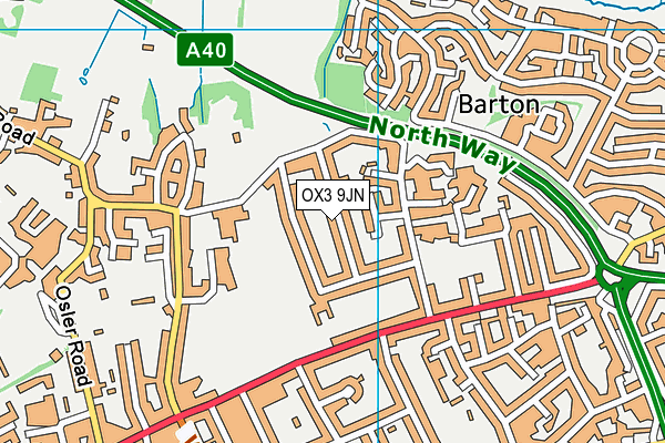 OX3 9JN map - OS VectorMap District (Ordnance Survey)