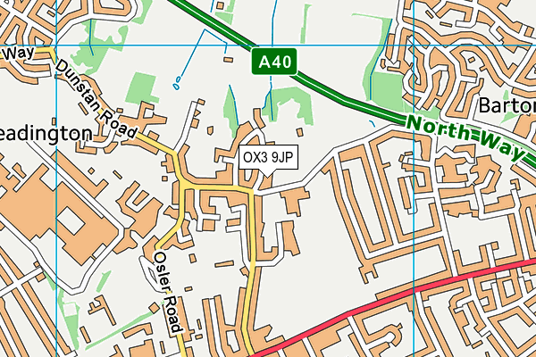 OX3 9JP map - OS VectorMap District (Ordnance Survey)