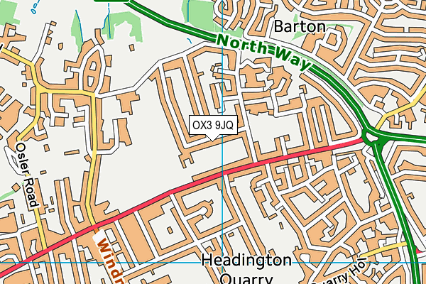 OX3 9JQ map - OS VectorMap District (Ordnance Survey)