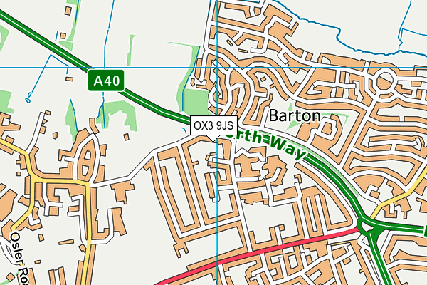 OX3 9JS map - OS VectorMap District (Ordnance Survey)