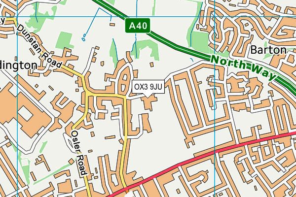 OX3 9JU map - OS VectorMap District (Ordnance Survey)