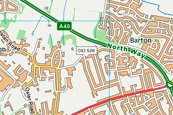 OX3 9JW map - OS VectorMap District (Ordnance Survey)