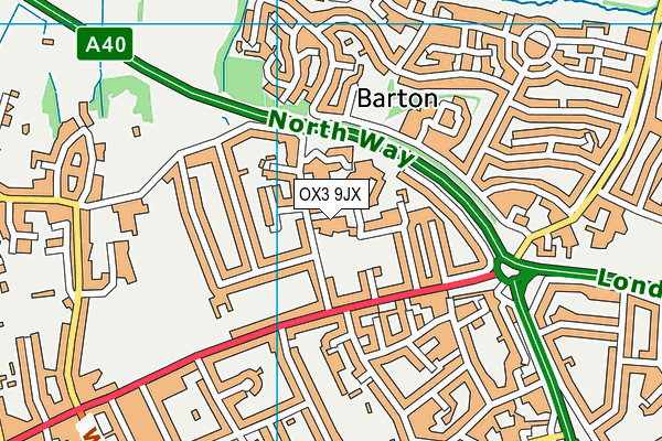 OX3 9JX map - OS VectorMap District (Ordnance Survey)