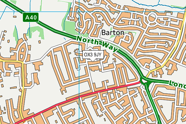 OX3 9JY map - OS VectorMap District (Ordnance Survey)