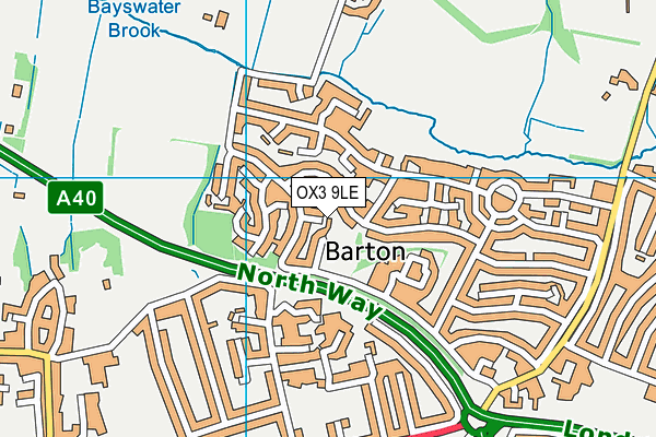 OX3 9LE map - OS VectorMap District (Ordnance Survey)