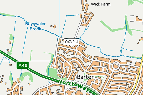 OX3 9LJ map - OS VectorMap District (Ordnance Survey)