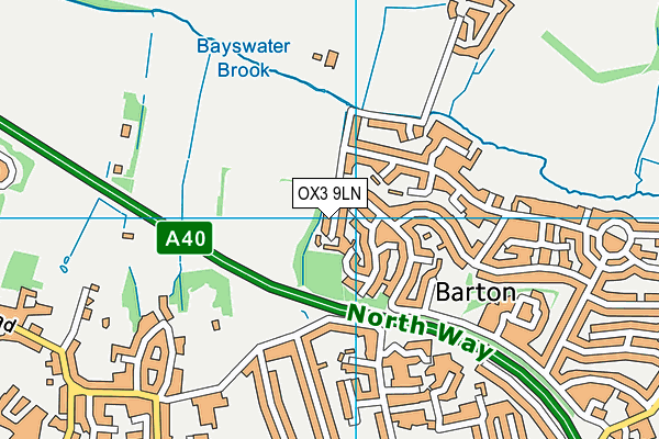 Barton Recreation Ground (Closed) map (OX3 9LN) - OS VectorMap District (Ordnance Survey)
