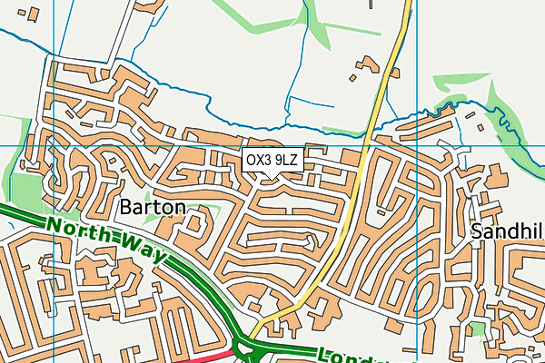 OX3 9LZ map - OS VectorMap District (Ordnance Survey)