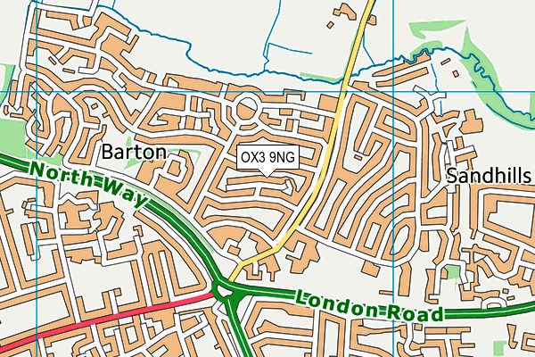 OX3 9NG map - OS VectorMap District (Ordnance Survey)