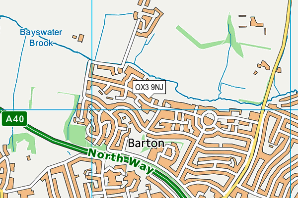 OX3 9NJ map - OS VectorMap District (Ordnance Survey)