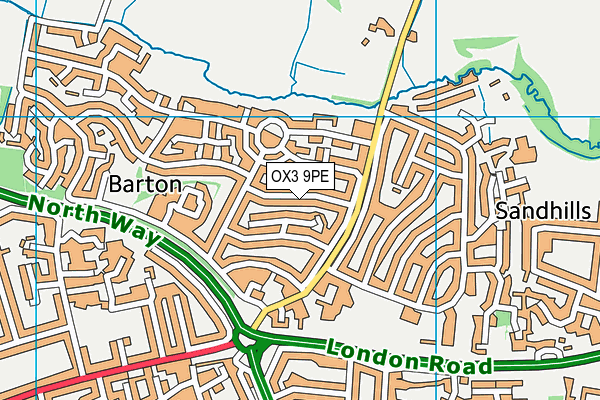 OX3 9PE map - OS VectorMap District (Ordnance Survey)