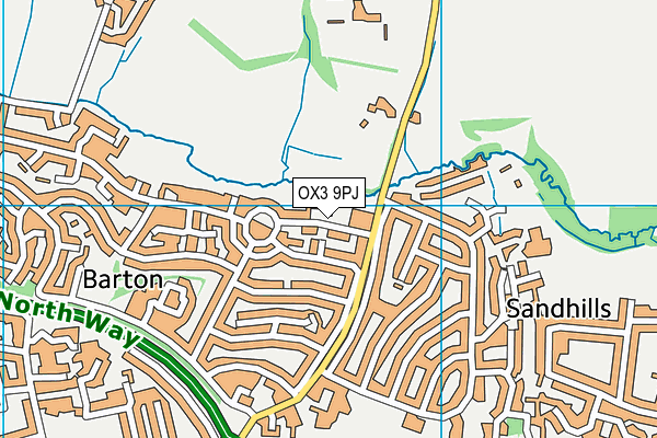 OX3 9PJ map - OS VectorMap District (Ordnance Survey)