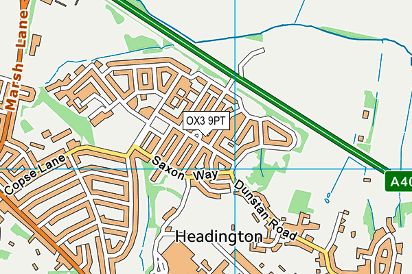 OX3 9PT map - OS VectorMap District (Ordnance Survey)