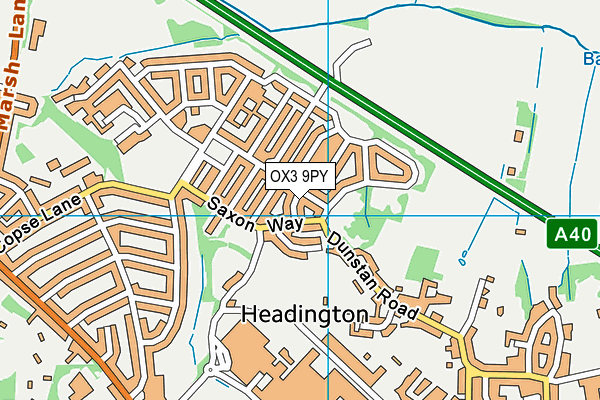 OX3 9PY map - OS VectorMap District (Ordnance Survey)