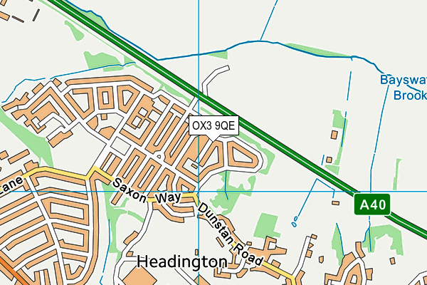 OX3 9QE map - OS VectorMap District (Ordnance Survey)