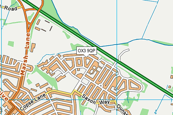 OX3 9QP map - OS VectorMap District (Ordnance Survey)