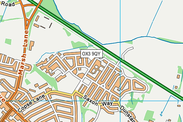 OX3 9QY map - OS VectorMap District (Ordnance Survey)