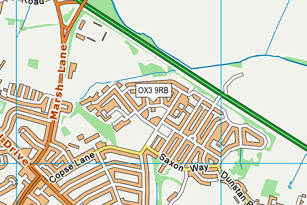 OX3 9RB map - OS VectorMap District (Ordnance Survey)