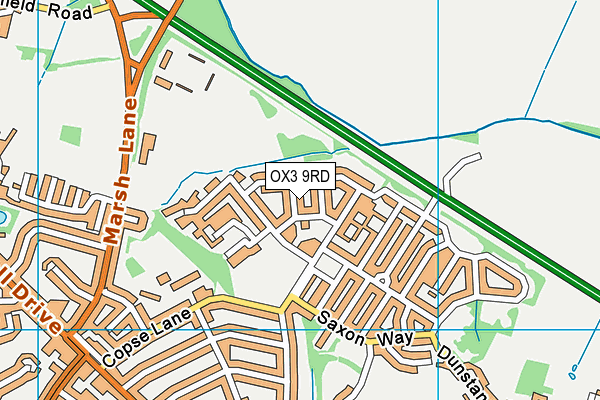 OX3 9RD map - OS VectorMap District (Ordnance Survey)