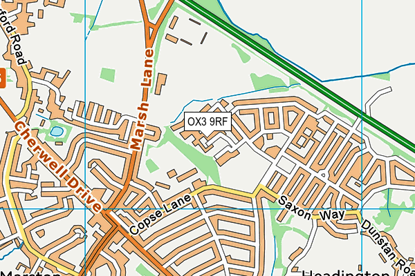 OX3 9RF map - OS VectorMap District (Ordnance Survey)