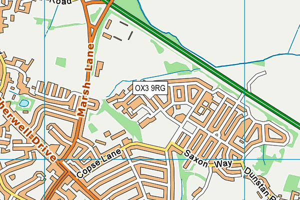 OX3 9RG map - OS VectorMap District (Ordnance Survey)