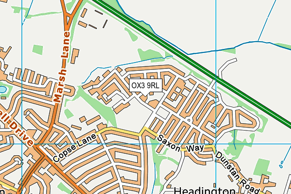 OX3 9RL map - OS VectorMap District (Ordnance Survey)