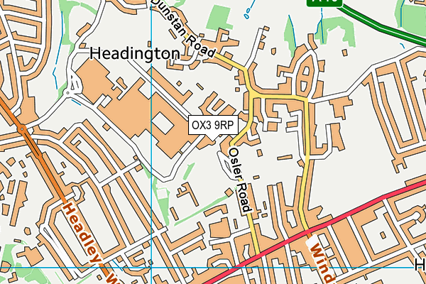 OX3 9RP map - OS VectorMap District (Ordnance Survey)