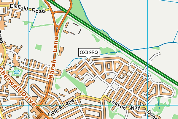 OX3 9RQ map - OS VectorMap District (Ordnance Survey)