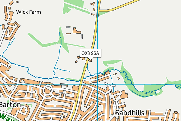 OX3 9SA map - OS VectorMap District (Ordnance Survey)