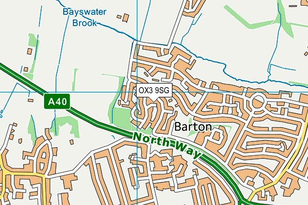 OX3 9SG map - OS VectorMap District (Ordnance Survey)