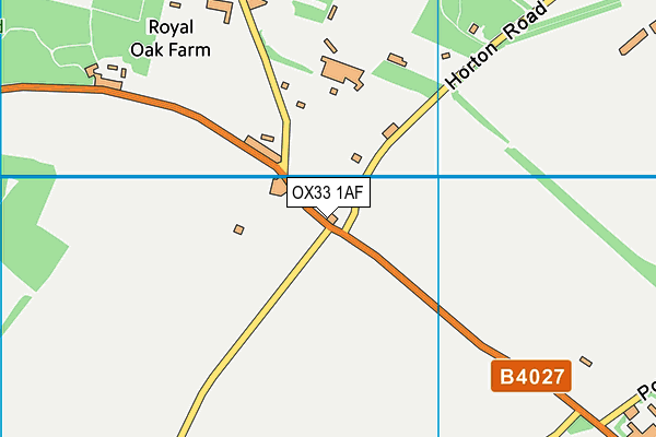 OX33 1AF map - OS VectorMap District (Ordnance Survey)
