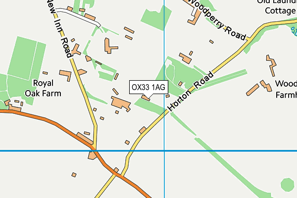 OX33 1AG map - OS VectorMap District (Ordnance Survey)