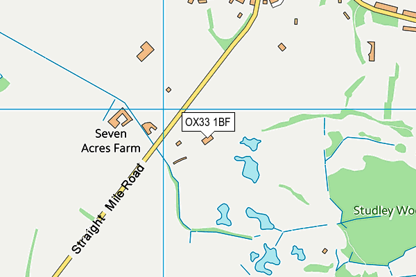 Studley Wood Golf Club map (OX33 1BF) - OS VectorMap District (Ordnance Survey)