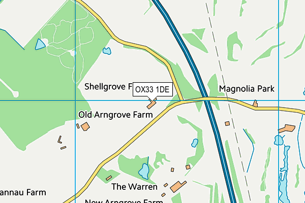 OX33 1DE map - OS VectorMap District (Ordnance Survey)