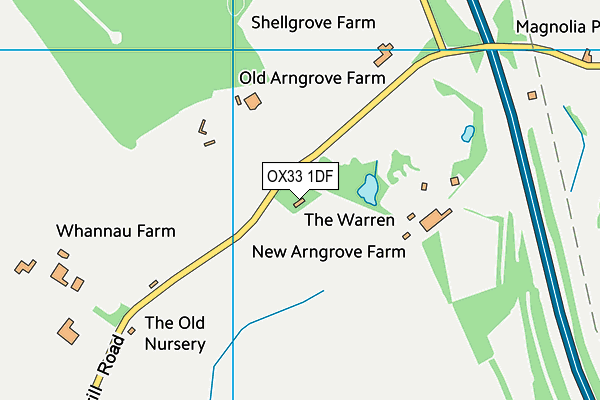 OX33 1DF map - OS VectorMap District (Ordnance Survey)