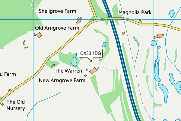 OX33 1DG map - OS VectorMap District (Ordnance Survey)