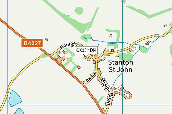 OX33 1DN map - OS VectorMap District (Ordnance Survey)