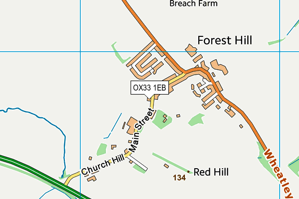 OX33 1EB map - OS VectorMap District (Ordnance Survey)