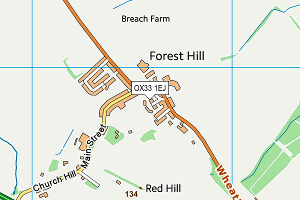 OX33 1EJ map - OS VectorMap District (Ordnance Survey)